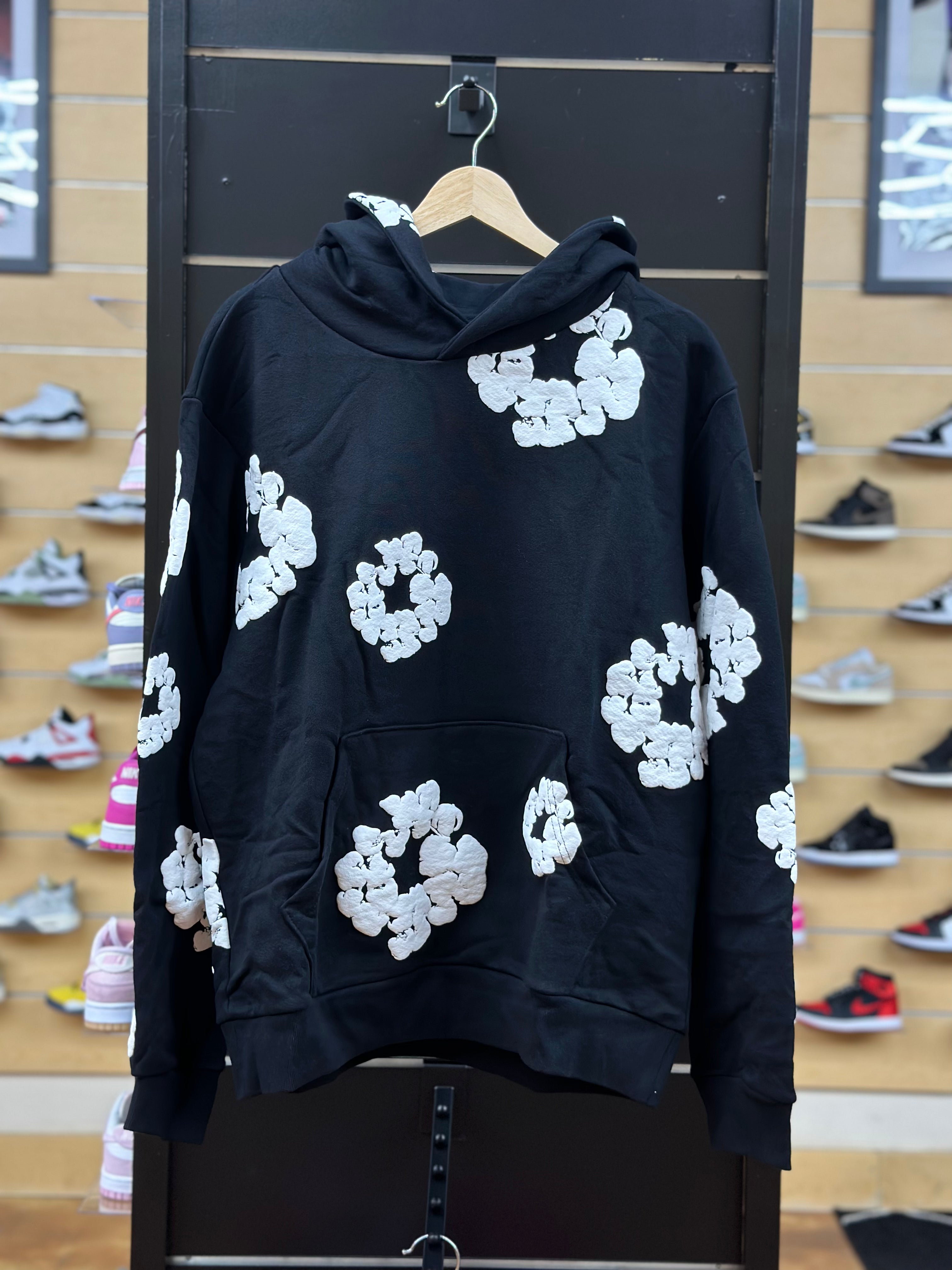 DENIM TEARS THE COTTON WREATH HOODIE BLACK